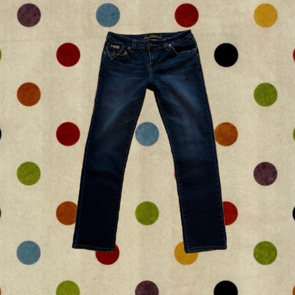 Bubble gum skinny dark blue jeans ,original tag and super great condition !